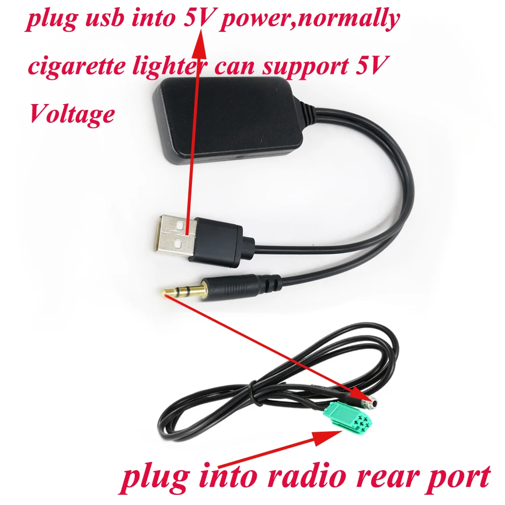 Biurlink автомобильный стерео беспроводной Bluetooth приемник USB/AUX аудио AUX кабель адаптер для Renault 2005-2011 Updatelist радио