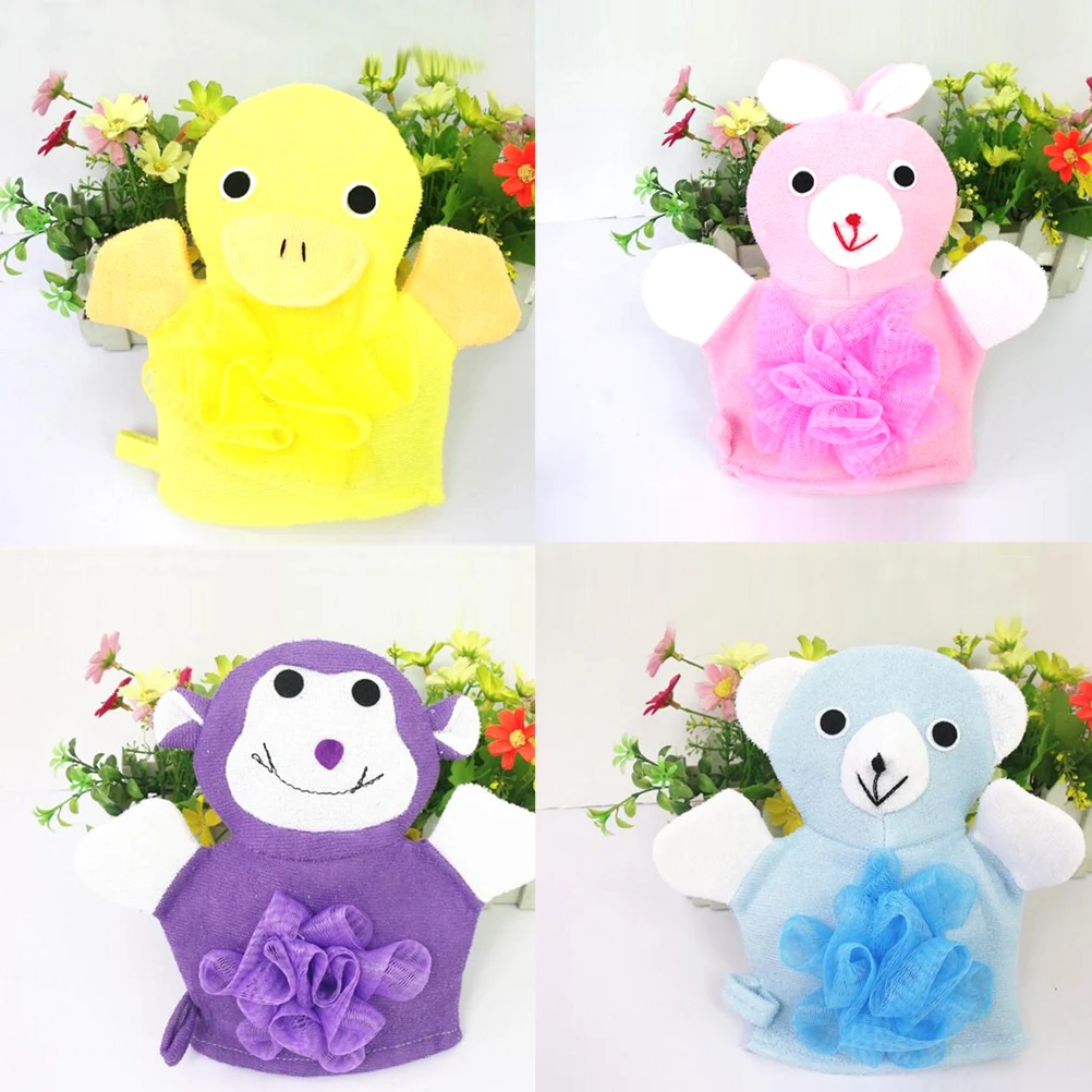 1 шт. Детские хлопковые перчатки в форме животного|bath brush|baby bath brushbaby glove |