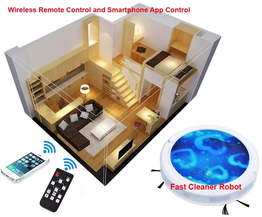 Популярный красный цвет смартфон wifi приложение управление Роботизированный пылесос QQ6 подметальная машина пылесос для пола влажный и сухой