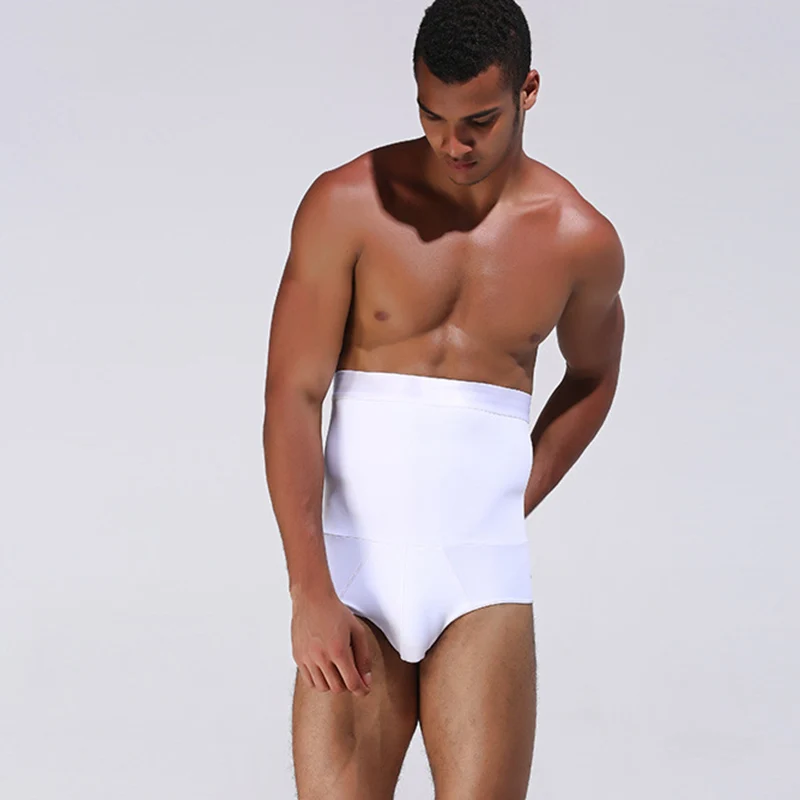 Мужские трусы-боксеры для похудения с высокой талией, Корректирующее белье для тела, дышащая эластичность, контроль живота, KNG88