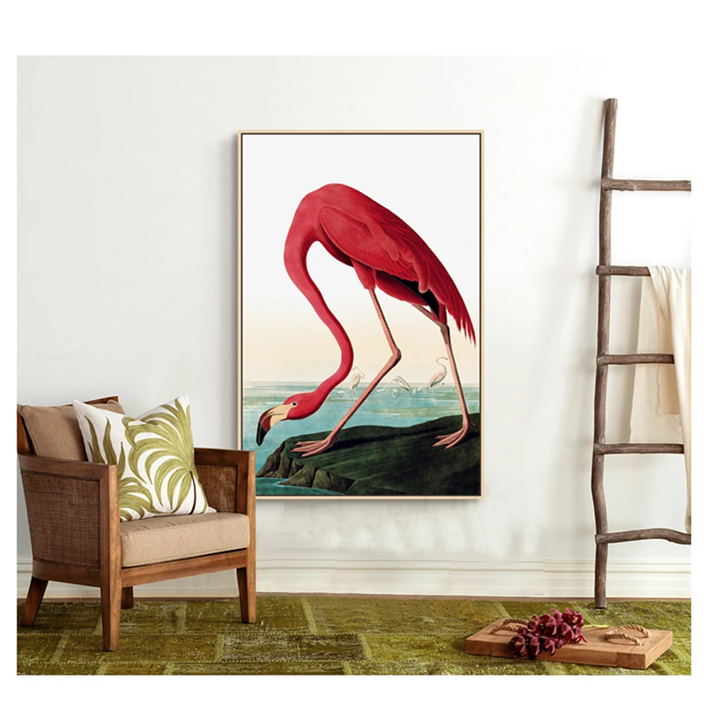 

Flamingo Brightly Painted Canvas Print Painting Poster Wall Art Picture For Living Room Home Decoration Frame Not Include LZ639