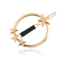 Заколки для волос для Новинки для женщин гладкой кольцо пятиконечная звезда шпильки Starlight аксессуары для волос модная шпилька для волос Головные уборы G0508