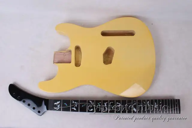 Cheap one set electric guitar neck and body high quality mahogany made and rose wood fingerboard