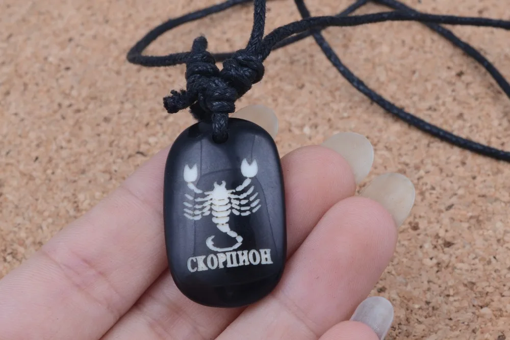 Ожерелье Skyrim Scorpio с резным дизайном зодиака созвездие имитация искусственного