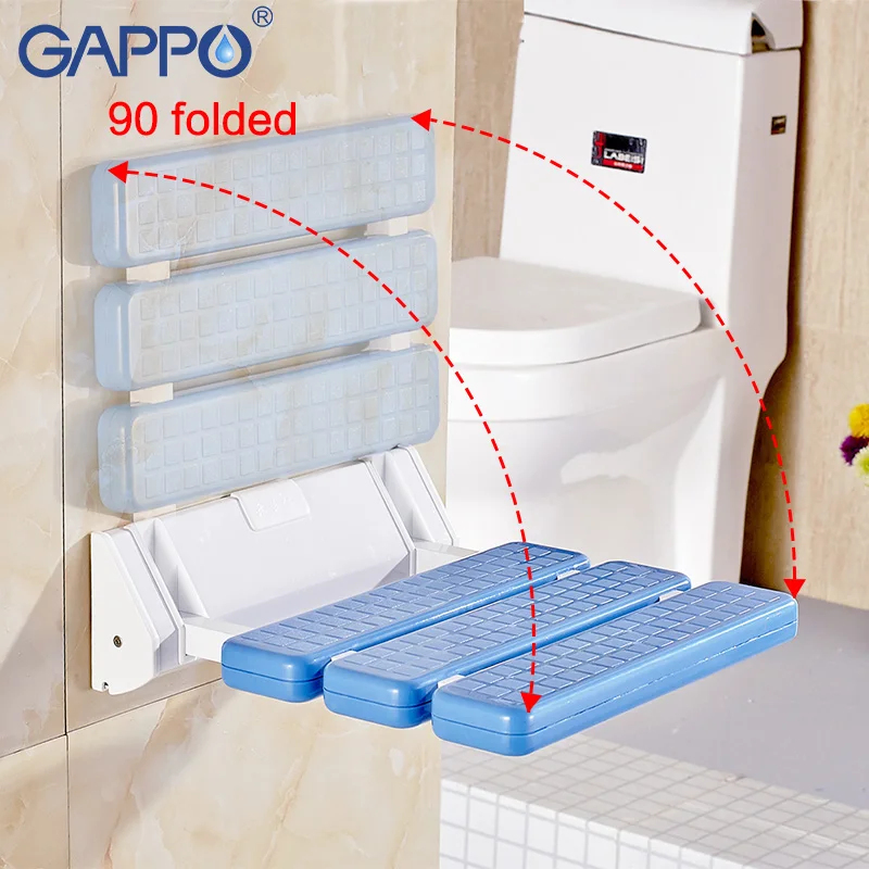 

GAPPO Wall Mounted Shower Seat folding bench for elderly toilet folding shower chairs Bath shower Stool Cadeira bath chair