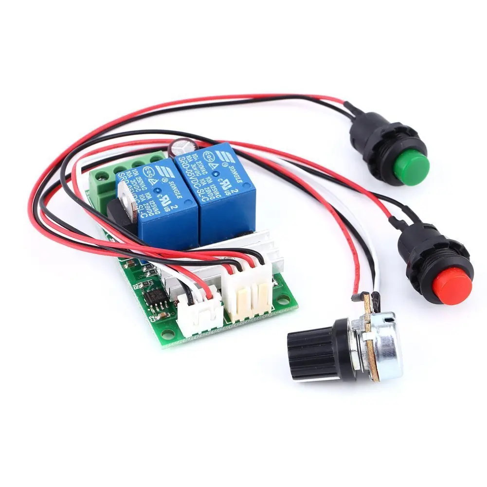 

CNIM Hot 6V 12V 24V DC 3A DC Motor Speed Controller (PWM) Speed Adjustable Reversible Switch DC Motor Driver Reversing