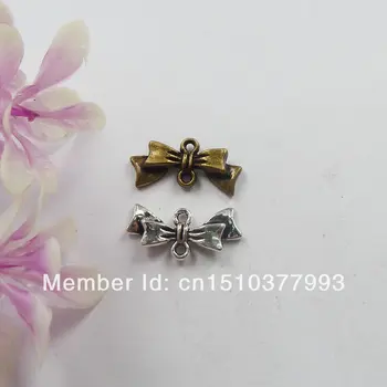 

wholesale 480 pieces antique silver antique bronze bowknot connector 20x9mm