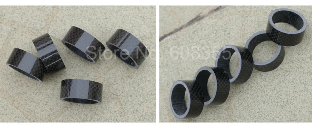 

Carbon Fiber Headset 15mm Spacers kit 1 1/8" For Stem Road BIKE MTB - 5 Pcs spacers