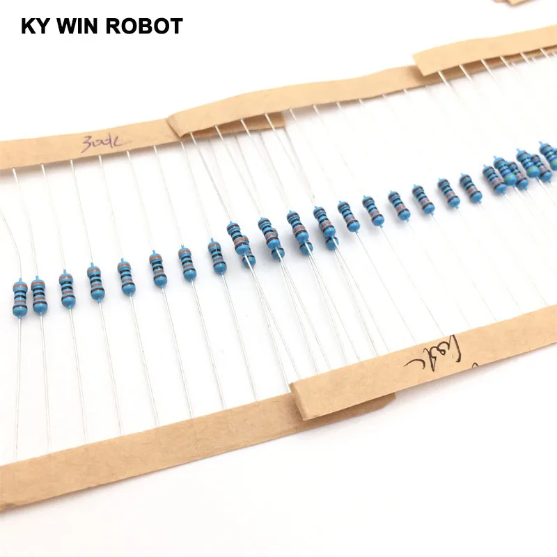 1 упаковка 600 шт 10-1 M Ом 1/4 Вт Сопротивление 1% металлического пленочного резистора сопротивления Ассортимент Комплект 30 видов каждый 20 штук