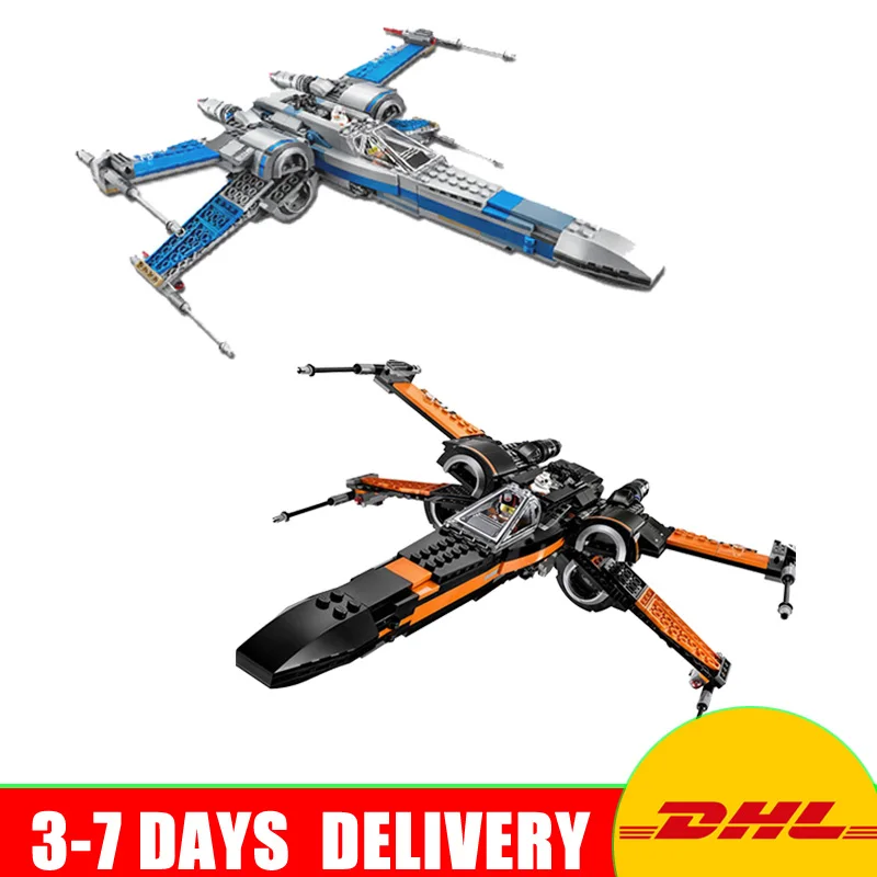 

LEPIN 05004 Star Wars Poe's X Wing Fighter 05029 Resistance X-Wing Fighter Model Building Block Bricks Toys Clone 75102 75149