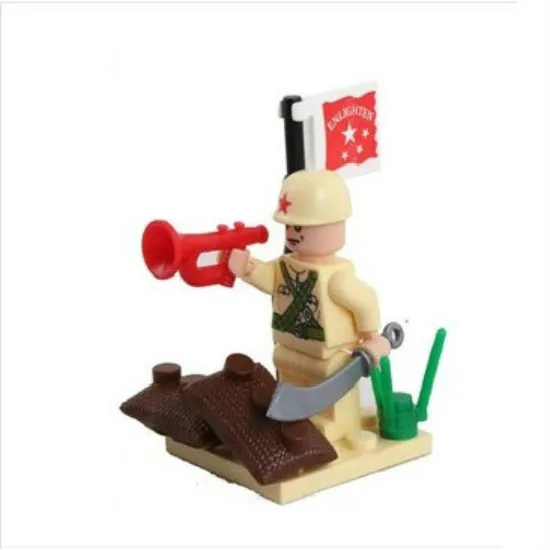 

807 Assembled Building Blocks Toy Military Blow Trumpeter Trumpeter