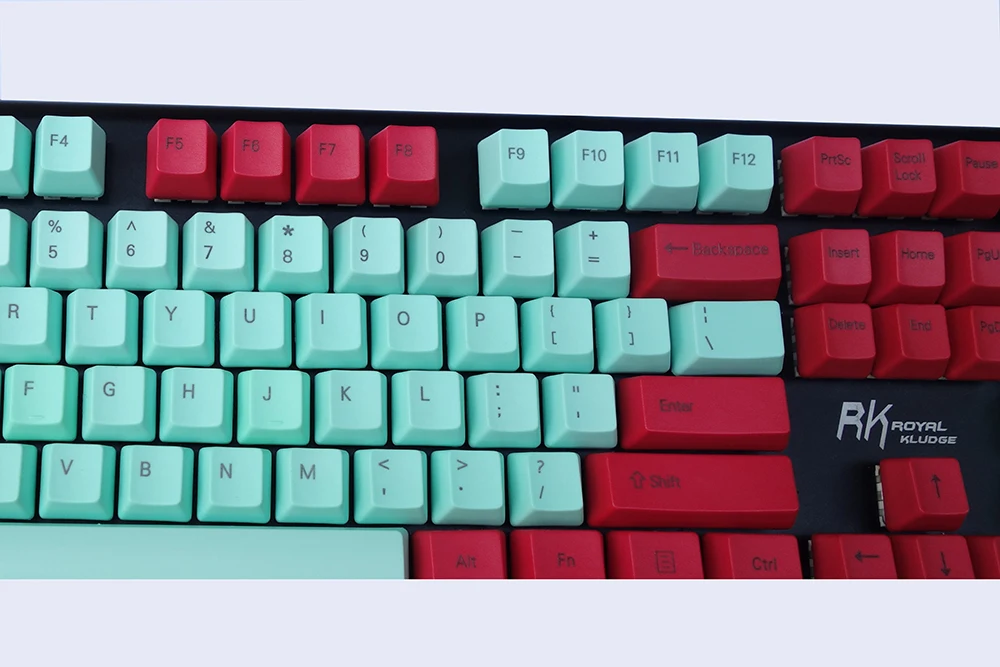 NPKC OEM PBT Keycaps красно мятный смешанный ANSI макет 61 клавиша 87 клавиш 108 для Cherry MX