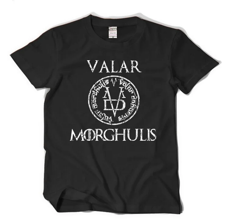 

Game Of Thrones Valar Morghulis Short Sleeve T-shirt Women Men's T-shirt Valar Morghulis print Unisex summer top with real photo