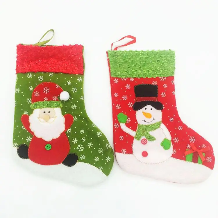 100pcs Christmas Hanging Ornaments Christmas Decoration Santa Claus Christmas Socks Free 