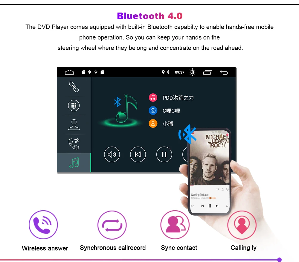 Top 2 Din Android 9 Car DVD Multimedia For Mercedes/Benz W203 W209 W219 A-Class A160 C-Class C200 CLK200 GPS Navigation radio stereo 4