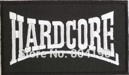 

HARDCORE Metal Punk Dance Biker Chopper MC Motorcycle Vest Patch Embroidered SEW ON IRON ON Vest Badge