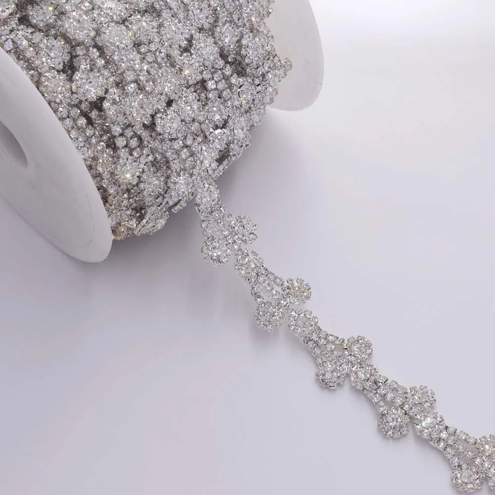 Buy 5Yards Exquiste Rhinestone Trim Bridal decorate