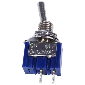 

10pcs MTS-101 2 Pin SPST ON-OFF 2 Position 6A 250V AC Mini Toggle Switch