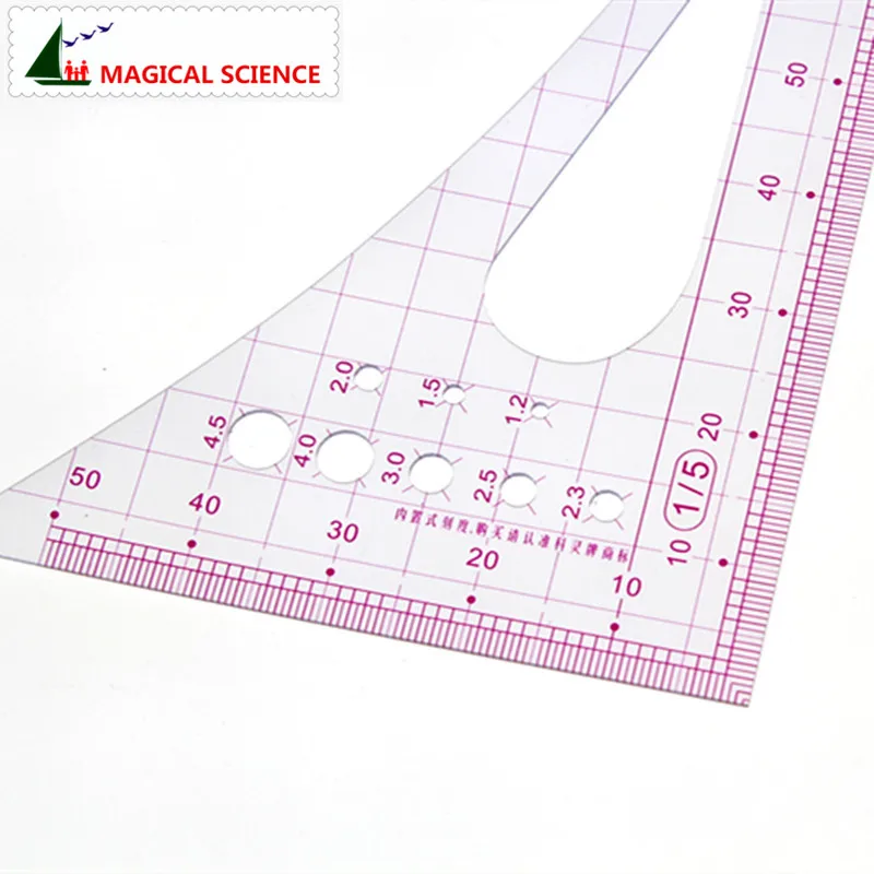 Пластический Рисунок шаблона правитель, сэндвич линия правитель, пластиковые прямо масштабной линейки#8515 миниатюра пропорции треугольник линейка
