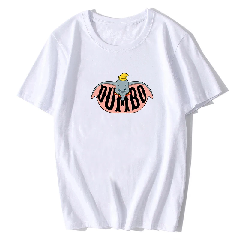 

BTFCL Dumbo Elephant Print Girls T-Shirt Street Tees Cute Pink Women Tshirt Casual Ladies Tops Short Sleeve Kawaii Clothes