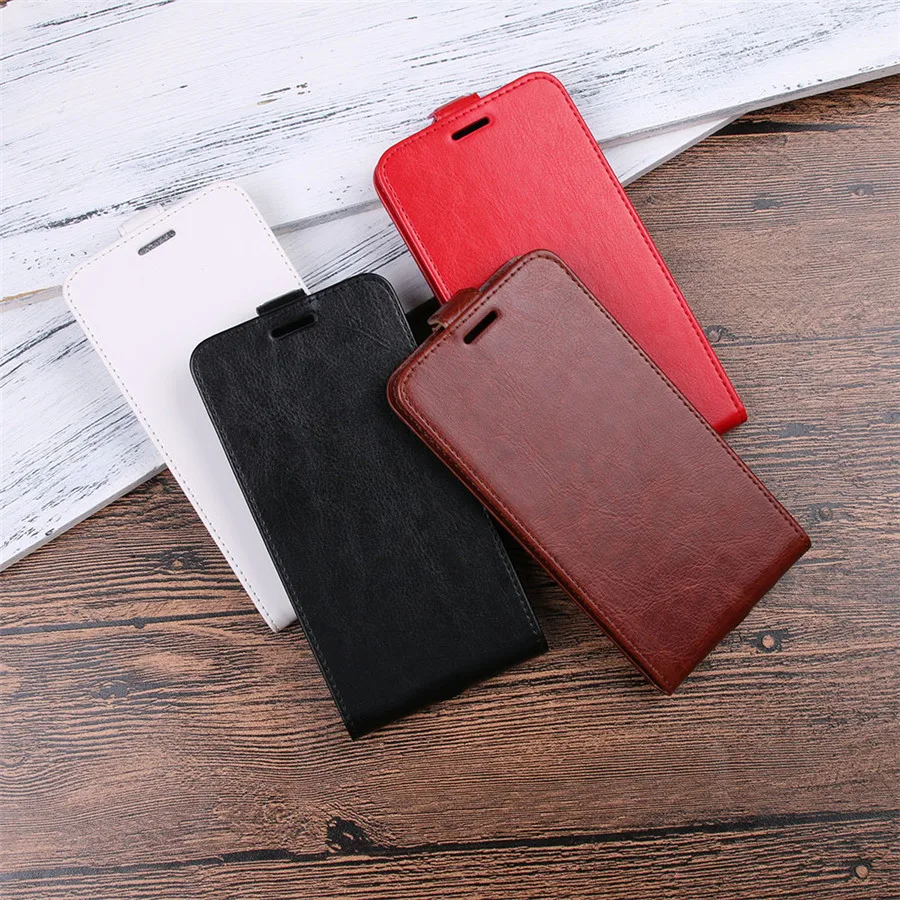 JFVNSUN For Huawei Honor 7C Case 5.7" AUM-L41 Vintage Leather+ Silicone Card Slot Vertical Flip Case for Huawei Honor 7C Cover