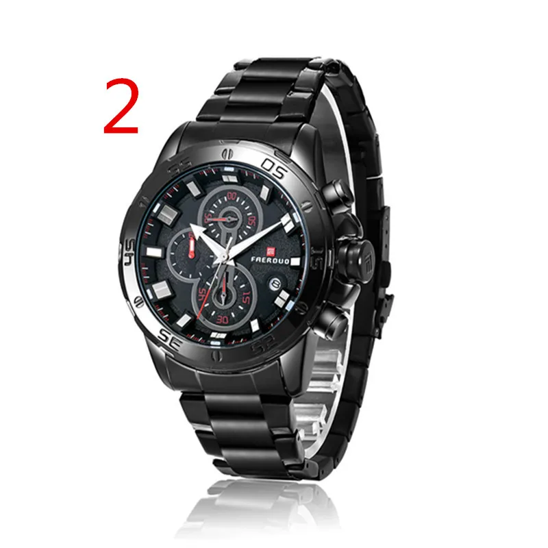 

Simple business watch men's luminous calendar steel with non-mechanical quartz electronic watch12#