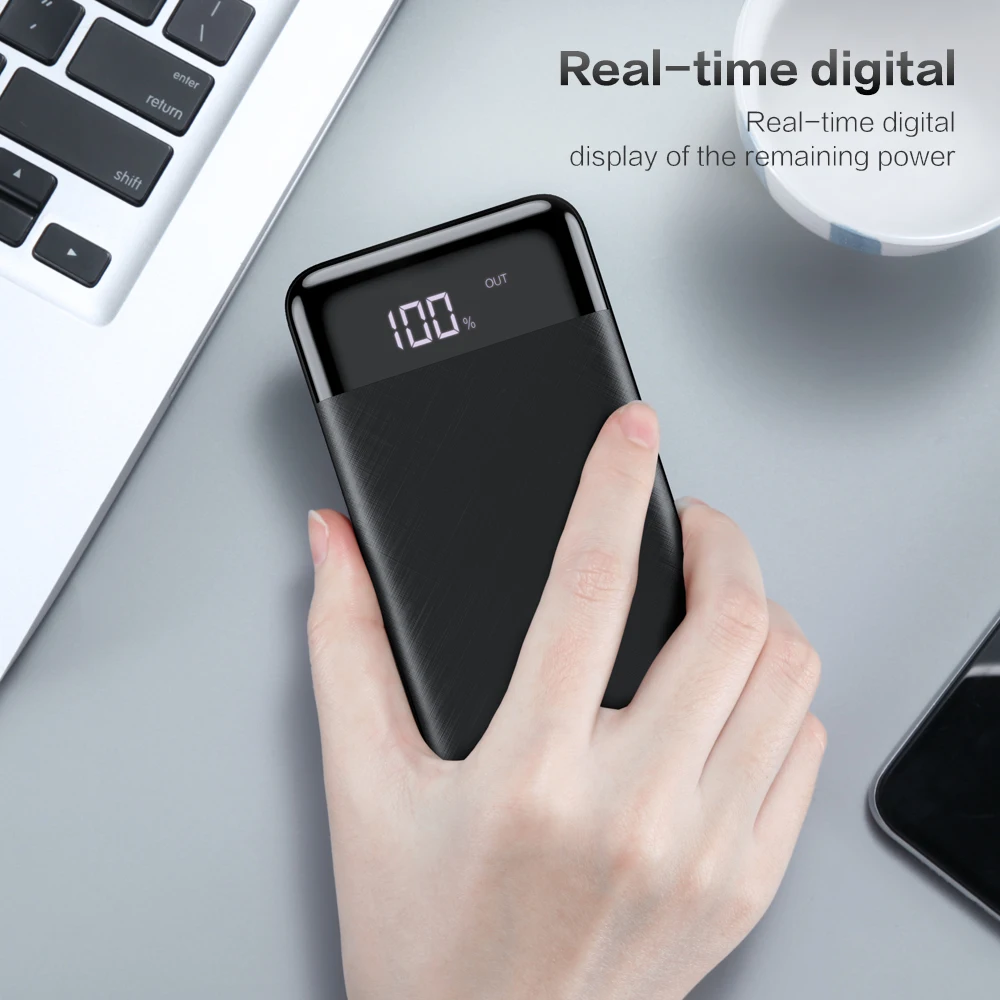 FLOVEME 10000mAH Power Bank Dual usb ladegerät Tragbare Externe Batterie Backup Pack Schnelle Ladun