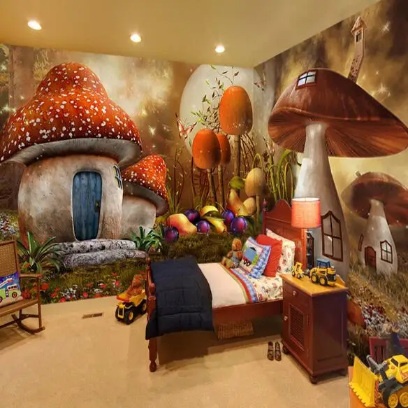 

3D Photo Mural Carton Kids Bedroom Wall Paper Murals papel de pared paper for Living Room papers