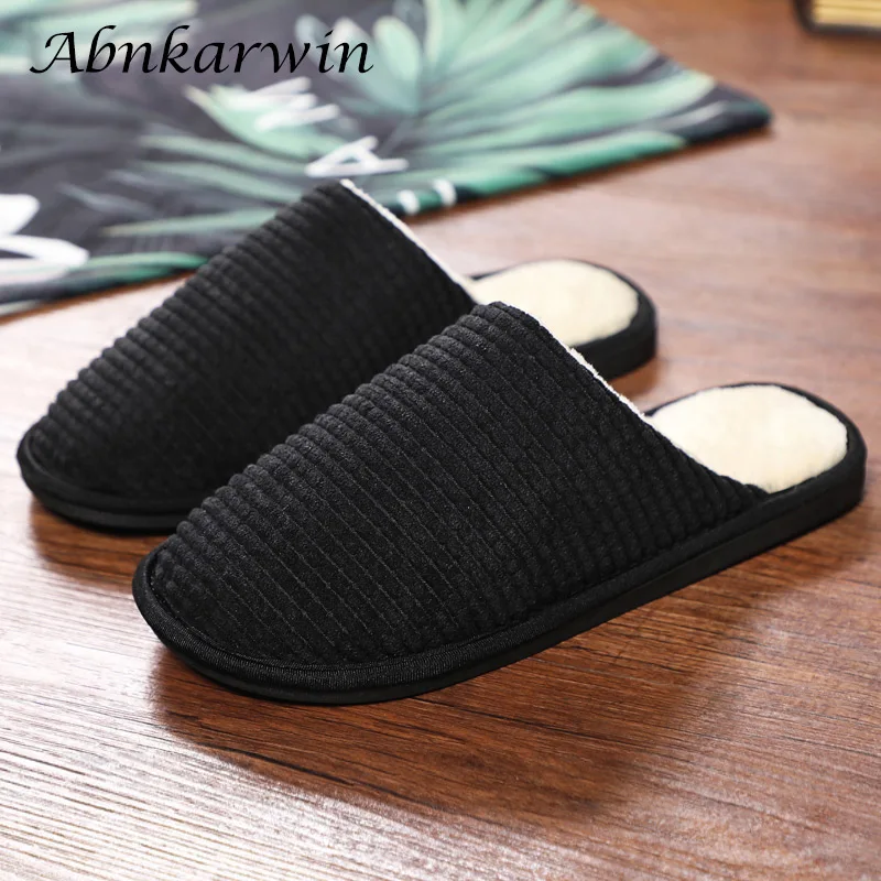 

hot sell winter clearance soft warm cotton slippers men solid black gray brown colors big size 46 ultra light indoor slipper man