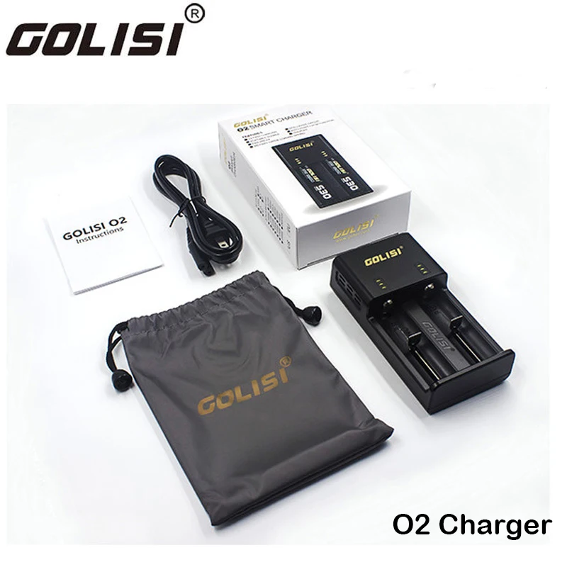 

Original GOLISI O2 Smart Charger 18650 Charger AA/AAA 26650 20700 21700 NiMH li-ion Rechargeable Battery Charger US EU Plug