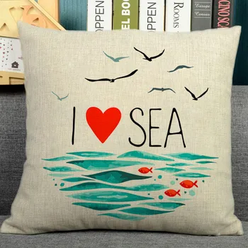 

New Coastal Beach Navigation Sailling Pattern couch cushion seat back cushions home decorative pillows cotton linen pillowcase