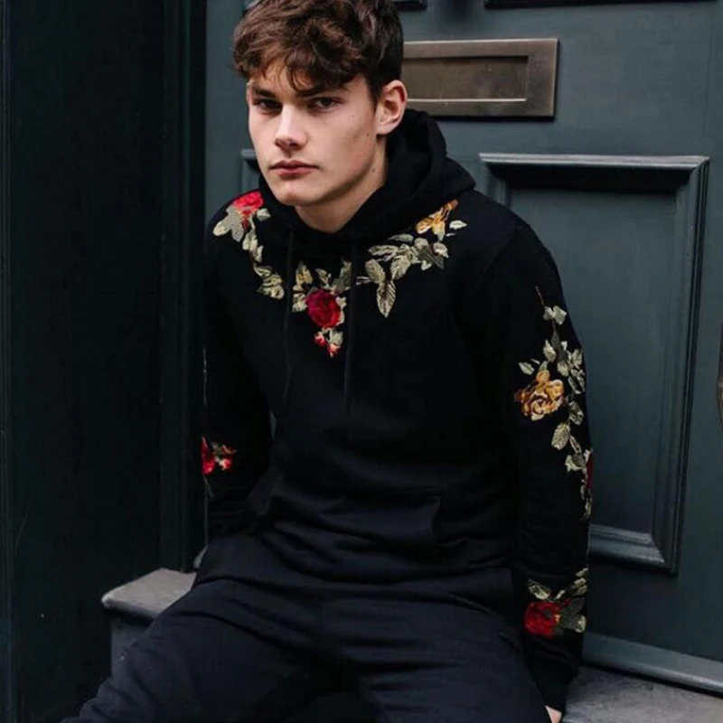 men Long Sleeve Sports top Hooded Sweatshirt (2)