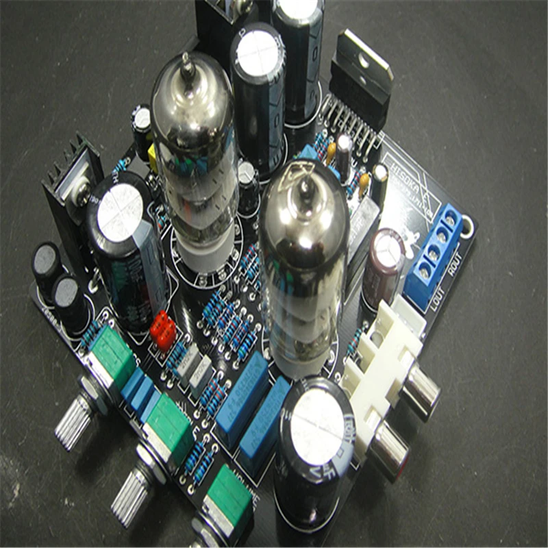 6N3 push TDA7379 38W * 2 gallstone смешанный продукт 12V DC boost автомобильный усилитель ламповый
