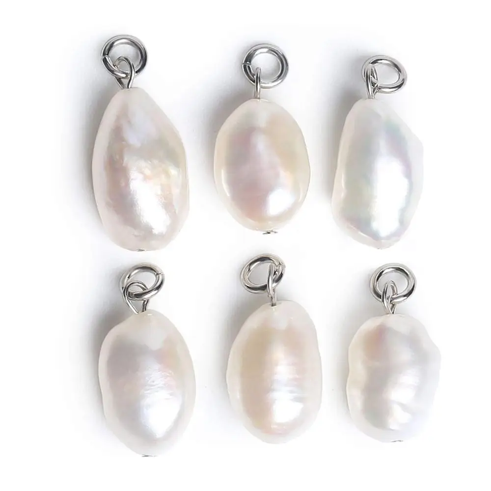 wholesale Natural Pearl Stainless Steel Charm Jewelry Making Bracelet Bead Necklace DIY Findings | Украшения и аксессуары