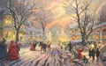 Victorian Christmas Carol Urlaub Dorf baum hintergrund Hohe qualität Computer druck partei hintergrund|Hintergrund| -