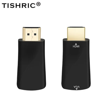 

TISHRIC HDMI to VGA Converter Adapter HDMI VGA HDMI Male to Female 1080P Monitor Video Cable for PS3 XBOX 360 Analog to Digital
