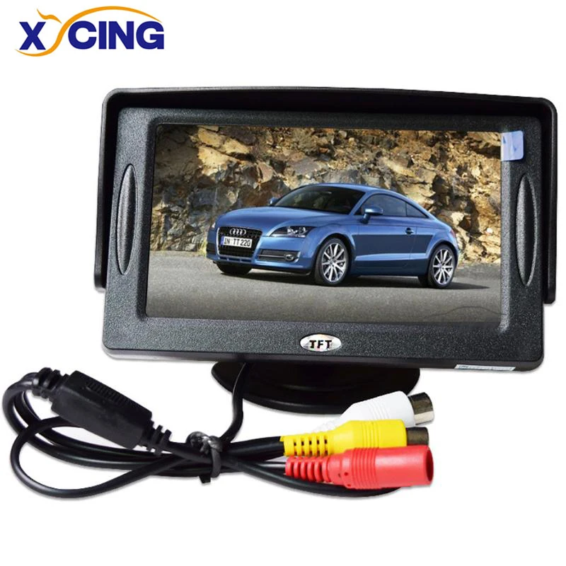 

XYCING 4.3 Inch Color TFT LCD Color Monitor 480 x 272 Pixels Car Rearview Sunshade Monitor for Car Rear view Camera DVD VCD