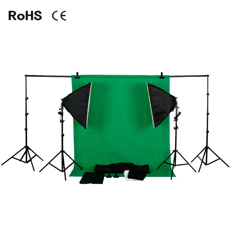 

270w Photo Studio Continuous Lights Softbox 3*Backgrounds Backdrop & Stand Kit