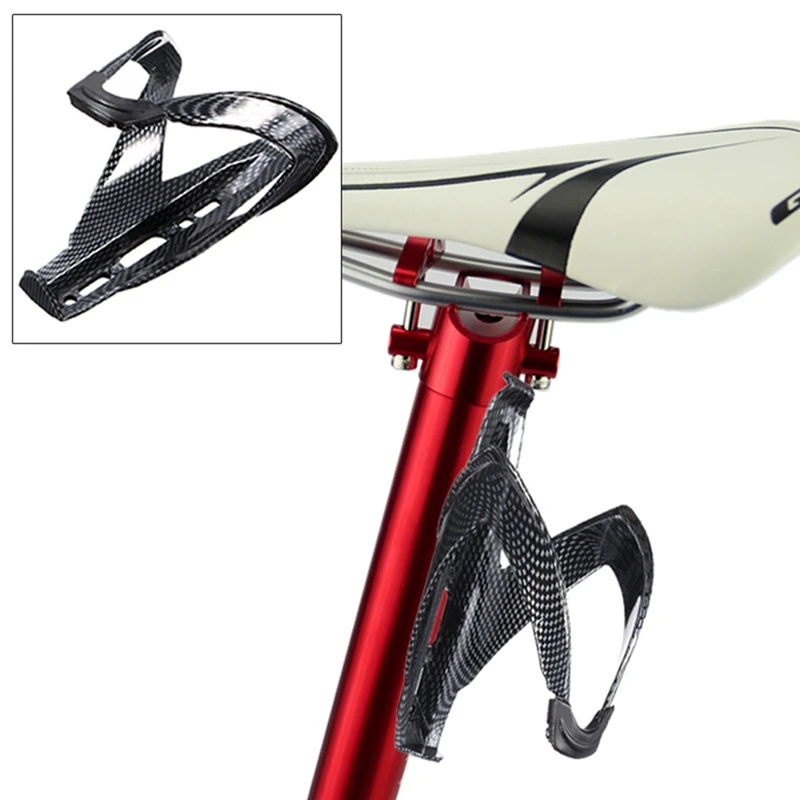 Outdoor Cycling Bicycle Carbon Fiber Water Bottle Drinks Holder Cages Rack JL