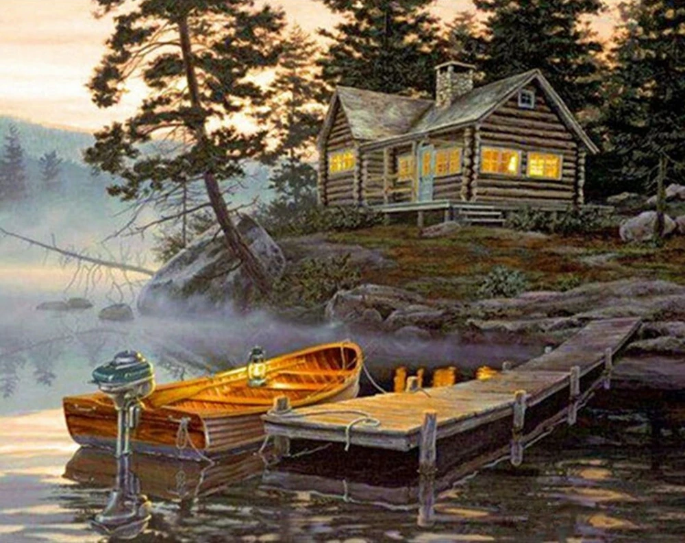 Buy 5d diamond painting cross stitch landscape diamond