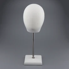 Тканевая крышка манекен головной парик подставки делая светильник в виде шляпы стойки Белая Квадратная база