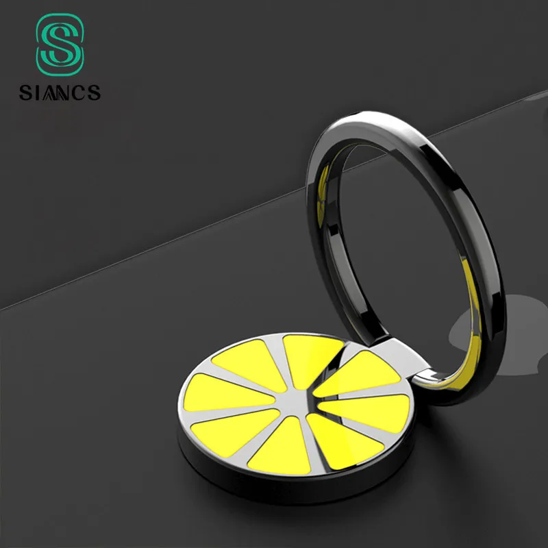 

SIANCS Universal lovely lemon 360 Degree Finger Ring Mobile Phone Smartphone Stand Holder For all can adsorb Car carrier bracket