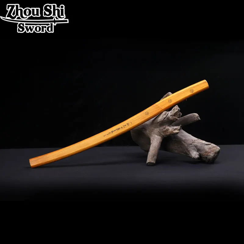 New Katana Sword Samurai sword Handmade Metal steel Solid wood yellow scabbard Home decorations sword