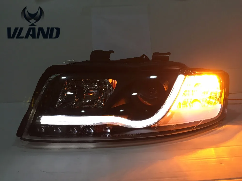 

Vland factory for Audi A4 Headlights 2001 2004 LED Headlight DRL Lens Double Beam H7 HID Xenon bi xenon lens