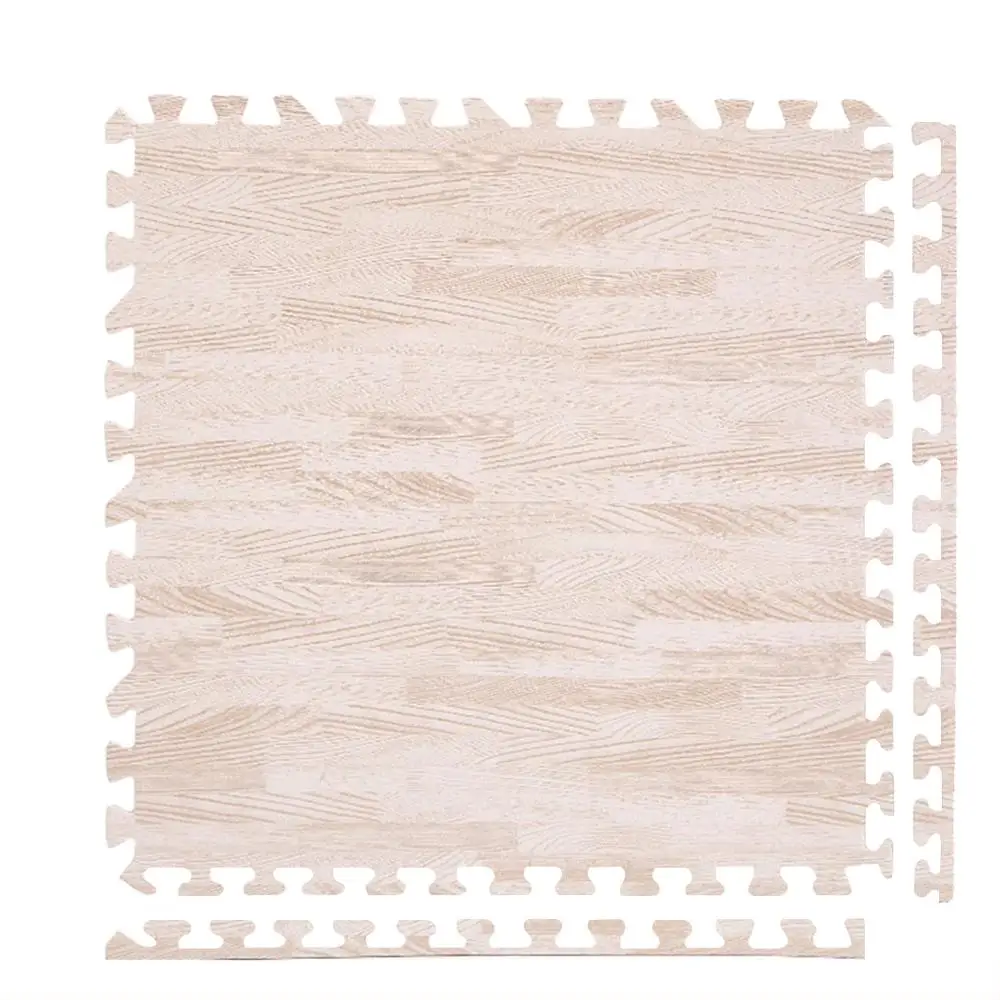 

12PCS 1/2'' Thick Wood Grain Floor Mats Interlocking EVA Foam Flooring Tiles Protective Set for Home Decor