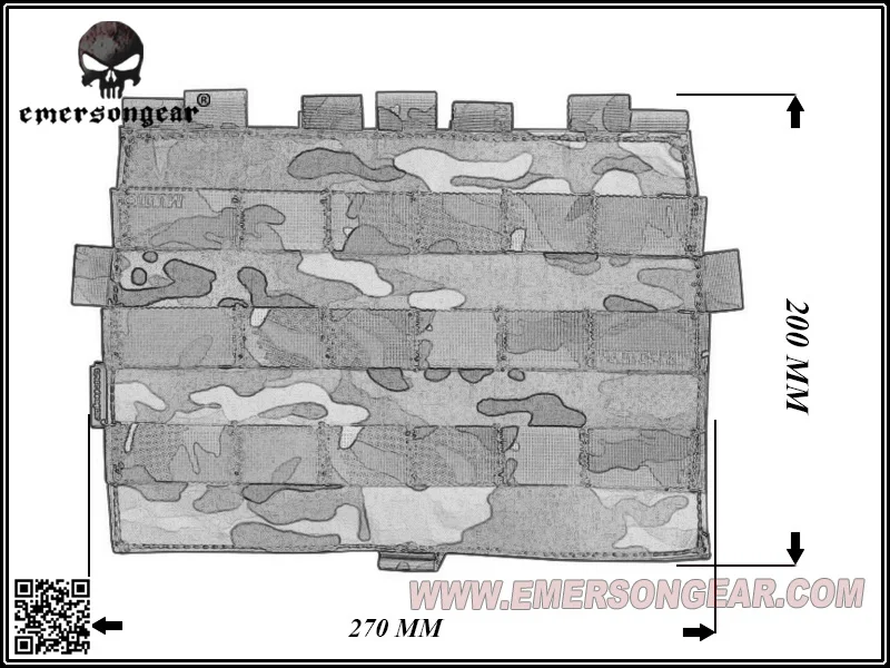 EmersonGear MOLLE панель для: AVS JPC2.0 жилет охотничьи жилеты аксессуары EM9288MCBK мультикам черный