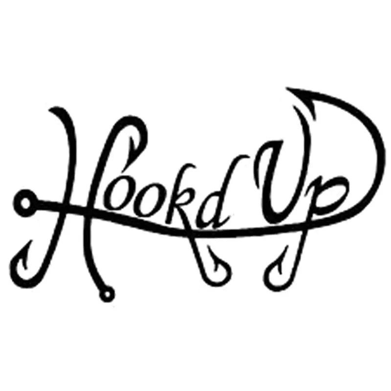 15.6CM*9CM Hooked Up Fishing Decal Vinyl Car Stickers And ...