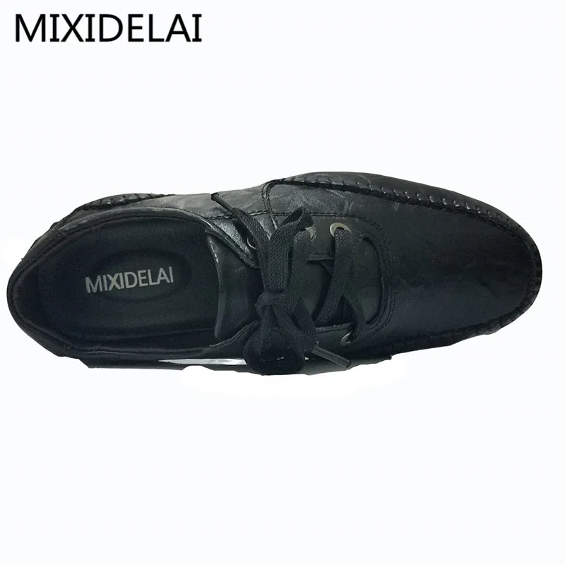 MIXIDELAI/Новинка года; роскошные мужские лоферы из натуральной кожи на плоской подошве в итальянском стиле; Мужская обувь; Повседневная модная обувь без шнуровки; дизайнерская обувь для вождения