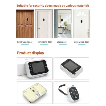 

OOTDTY Electronic Door Bell With 3.5" LCD Display Viewer IR Night Door Peephole Camera Record