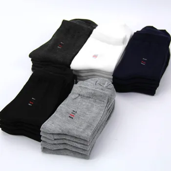 

5 Pairs Men Businness Socks Solid Color Cotton Casual Crew Socks Summer Autumn Excellent Quality Breathable Classical Male Sock